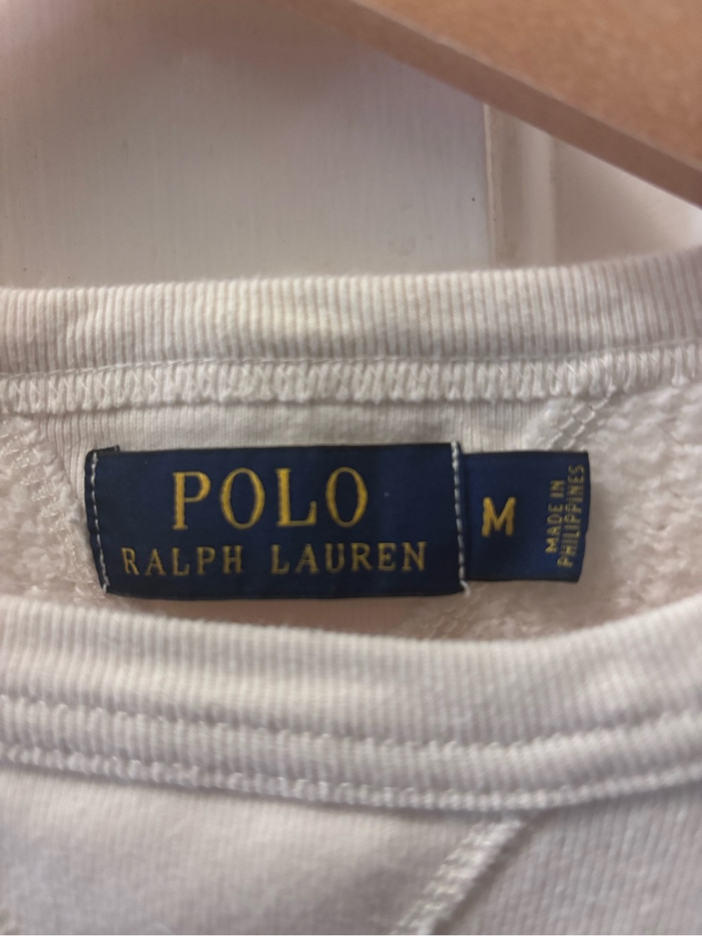 Ralph Lauren Cream Crewneck “Speed chaser”Sweatshirt Men’s size Medium EUC - Picture 3 of 5